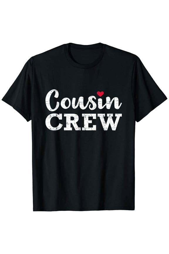 Cousin Crew Heart Graphic T-Shirt Soft Cotton Jersey Unisex Family Tee
