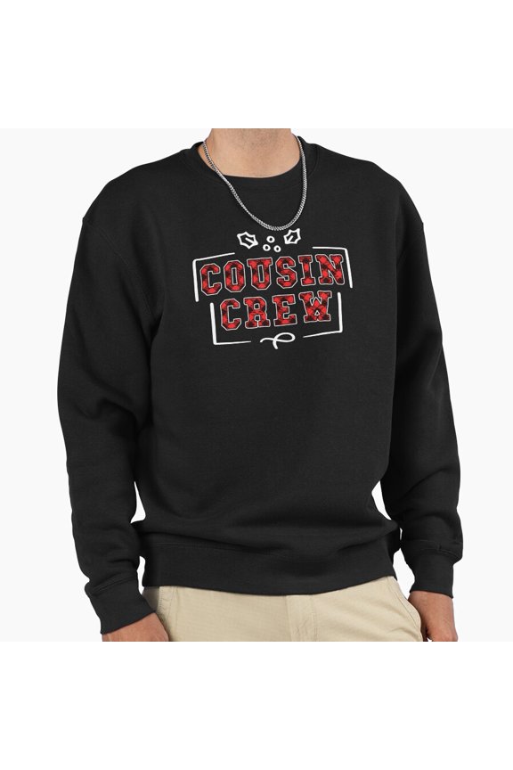 Cousin Crew Red Buffalo Plaid Matching Retro Vintage Funny Unisex Sweatshirt - Fan Favorite G32629, Up to Size 5XL