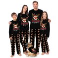 thumbnail image 1 of Cousin Crew Reindeer Matching Family Christmas Pajamas With Dog, Black Holiday PJs, Plus Sizes, With Pockets, 1 of 7