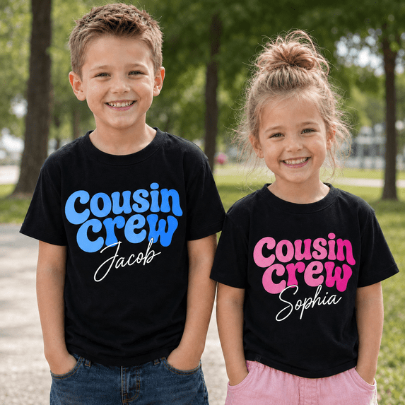 Cousin Crew Shirt, Personalized Matching Family Shirts, Custom Cousin Name Outfit, Family Reunion Shirt, Cousin Vacation Gift for Summer Trip