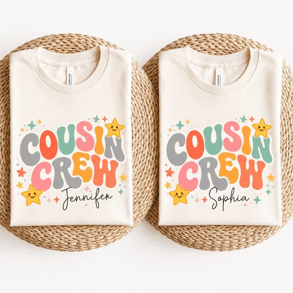 Cousin Crew Shirt, Personalized Matching Family Shirts, Custom Cousin Name Shirt, Family Reunion Outfit, Cousin Vacation Gift for Summer Trips
