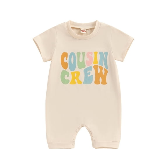 Cousin Crew Shirts for Kids Baby Short Sleeve Romper Bodysuit Toddler T-Shirt Summer Clothes Family Matching Outfits