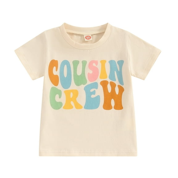 Cousin Crew Shirts for Kids Baby Short Sleeve Romper Bodysuit Toddler T-Shirt Summer Clothes Family Matching Outfits