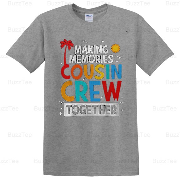 Cousin Crew Summer Vacation Beach Family Trips Matching Fun Graphic T-Shirt Unisex, up to 5XL