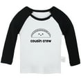 thumbnail image 1 of Cousin Crew & Taco Image Print T shirt For Baby, Newborn Babies T-shirts, Infant Tops, 0-24M Kids Graphic Tees Clothing (Long Black Raglan T-shirt, 6-12 Months), 1 of 4