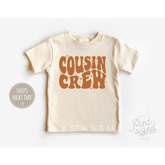 Cousin Crew Toddler Shirt - Boho Retro Kids Shirt - Cute Cousin Natural Toddler Tee, New Born, Baby Shower Gift, New Parents Gift