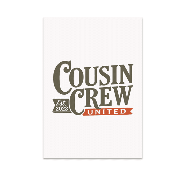 Cousin Crew United Vintage Style Wall Decor - Cousin Enthusiast - 13x19 Poster Print