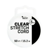 Cousin DIY 0.5 mm Clear Elastic Stretch Cord, 50 ft Roll, Jewelry Making