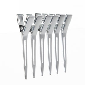Cousin DIY 1.75 in Single Prong Metal Hair Clip, Bulk Pack of 33, Silver, Small, Adult