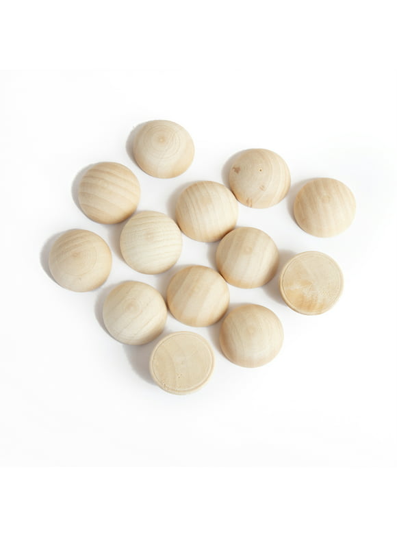 Cousin DIY 13 Pc Split Natural Wood Balls 25.4MM/1”