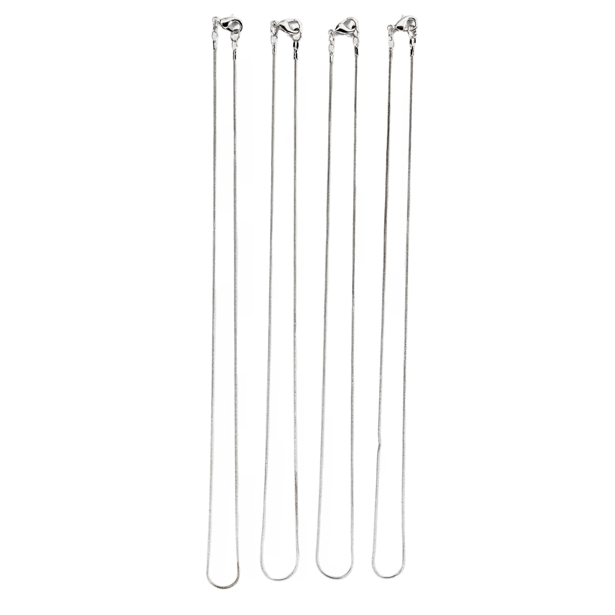 Cousin DIY 18 in Finished Silver Snake Chains, 4 Pieces, Metal, Model 69995804