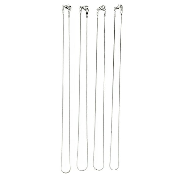 Cousin DIY 18 in Finished Silver Snake Chains, 4 Pieces, Metal, Model 69995804