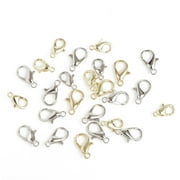 Cousin DIY 180 Piece Lobster Clasp Bulk Pack with Case, Silver/Gold Finish, Metal, 10-12mm, 69995767