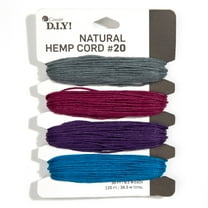 Cousin DIY 20lb Deep Colored Hemp Twine, Purple/Magenta/Blue, 4 Piece Roll, 120 ft