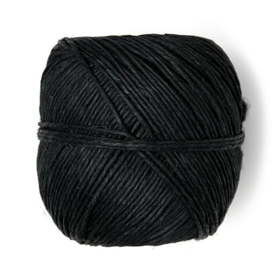 Cousin DIY 20lb Natural Polished Thin Hemp Twine, Crafting/Jewelry, Black, 300ft Roll