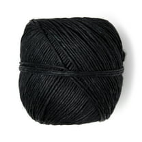 Cousin DIY 20lb Natural Polished Thin Hemp Twine, Crafting/Jewelry, Black, 300ft Roll