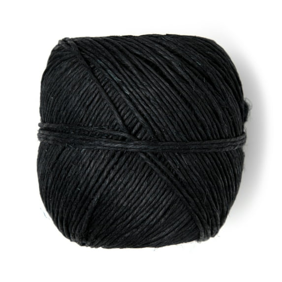 Cousin DIY 20lb Natural Polished Thin Hemp Twine, Crafting/Jewelry, Black, 300ft Roll