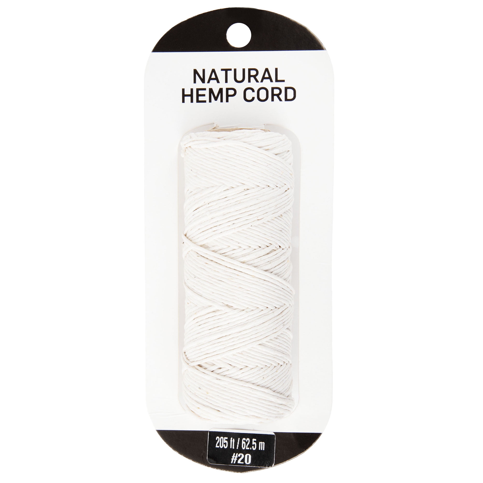 Cousin DIY 20lb White Hemp Twine, Crafting or Jewelry Making, 205 ft Roll