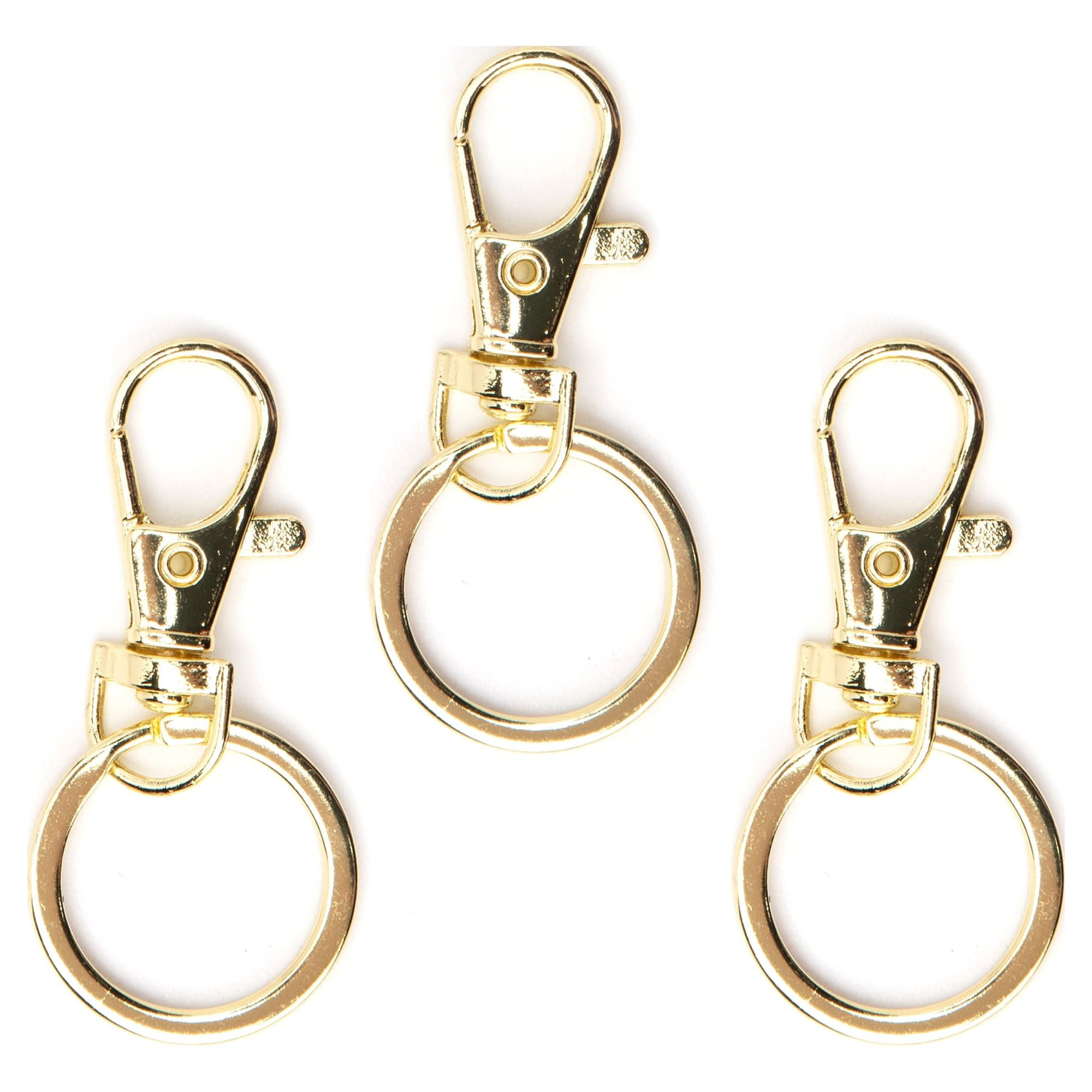CousinDIY, 3-Pack Gold Metal Key Rings, 54mm Keychain Rings for Crafts ...