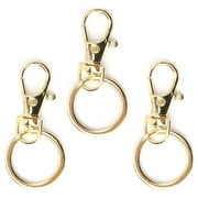Cousin DIY 3-Pack Gold Metal Key Rings, 54mm Keychain Rings for Lanyards & Craft Supplies