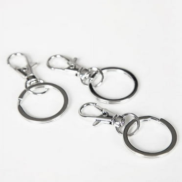 Cousin DIY 3 Piece Metal Key Rings, Keychain and Lanyard Making, 54mm, Silver Finish