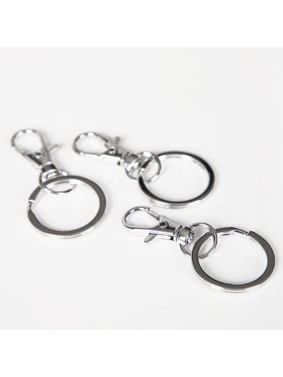 Cousin DIY 3 Piece Silver Finish Metal Key Rings for Crafting and Everyday Use, 54mm