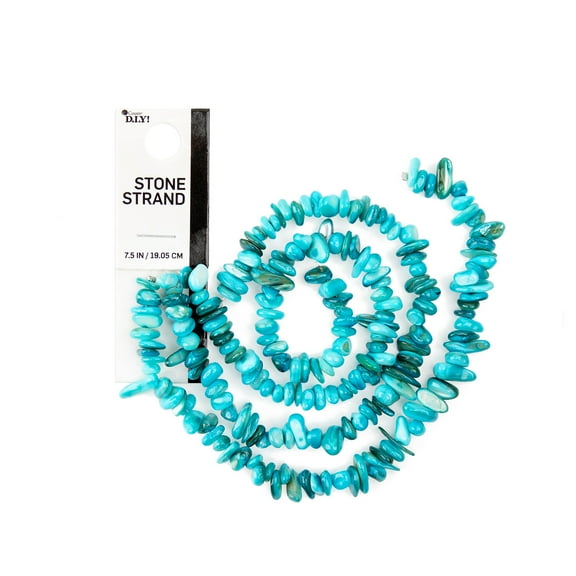Cousin DIY® 3-Strand Glass Shell Bead Set, Turquoise Blue, 7.5 in (115 Pieces) – Unisex, Adult