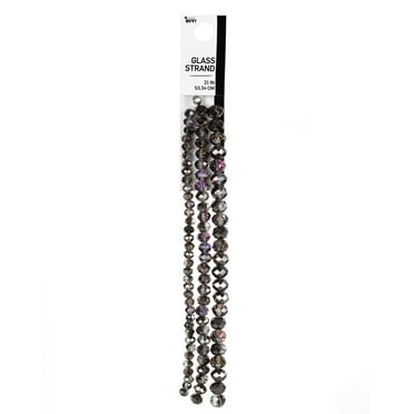 Cousin DIY 3-Strand Greige AB Glass Rondelle Beads 4/6/8 mm, 7 in/Strand, 88 Piece, Model 69995818