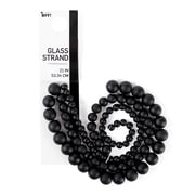 Cousin DIY 3-Strand Matte Black Round Glass Beads 4/6/8 mm, 99 Piece, Adult, Model 69995844