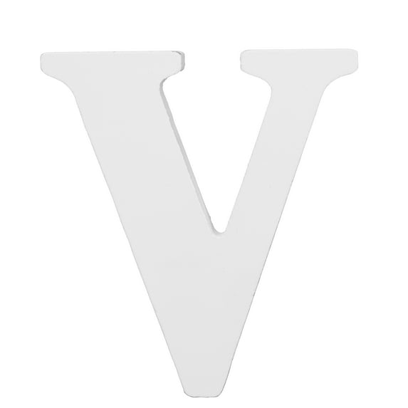 Cousin DIY 3" White Wood Letter V