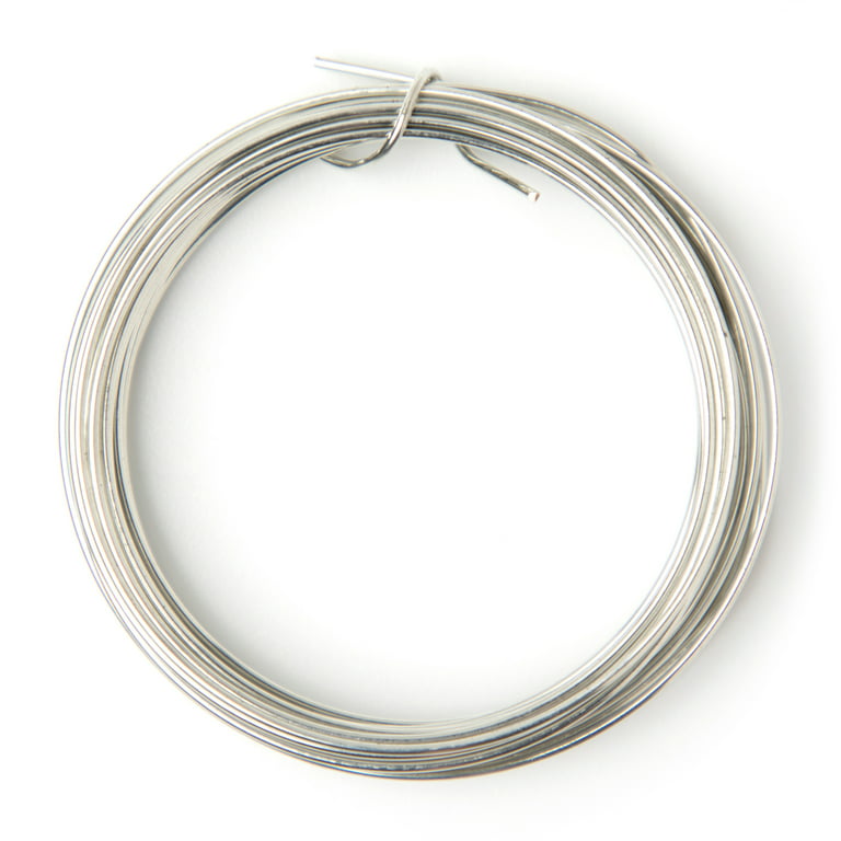 Cousin DIY 4.2m Copper Beading Wire, Silver Finish, 18 Gauge, 4.6 yd for  Jewelry Making and Crafts