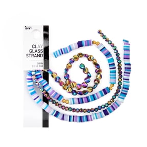 CousinDIY Jewelry Making 4-Strand Kit Heishi, Rainbow Glass Rondelle and Coin Beads