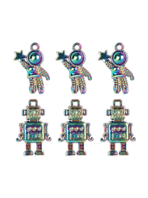 Cousin DIY 6 Piece Metallic Rainbow Space Charm Set, Metal, Adult, Unisex, 69995707