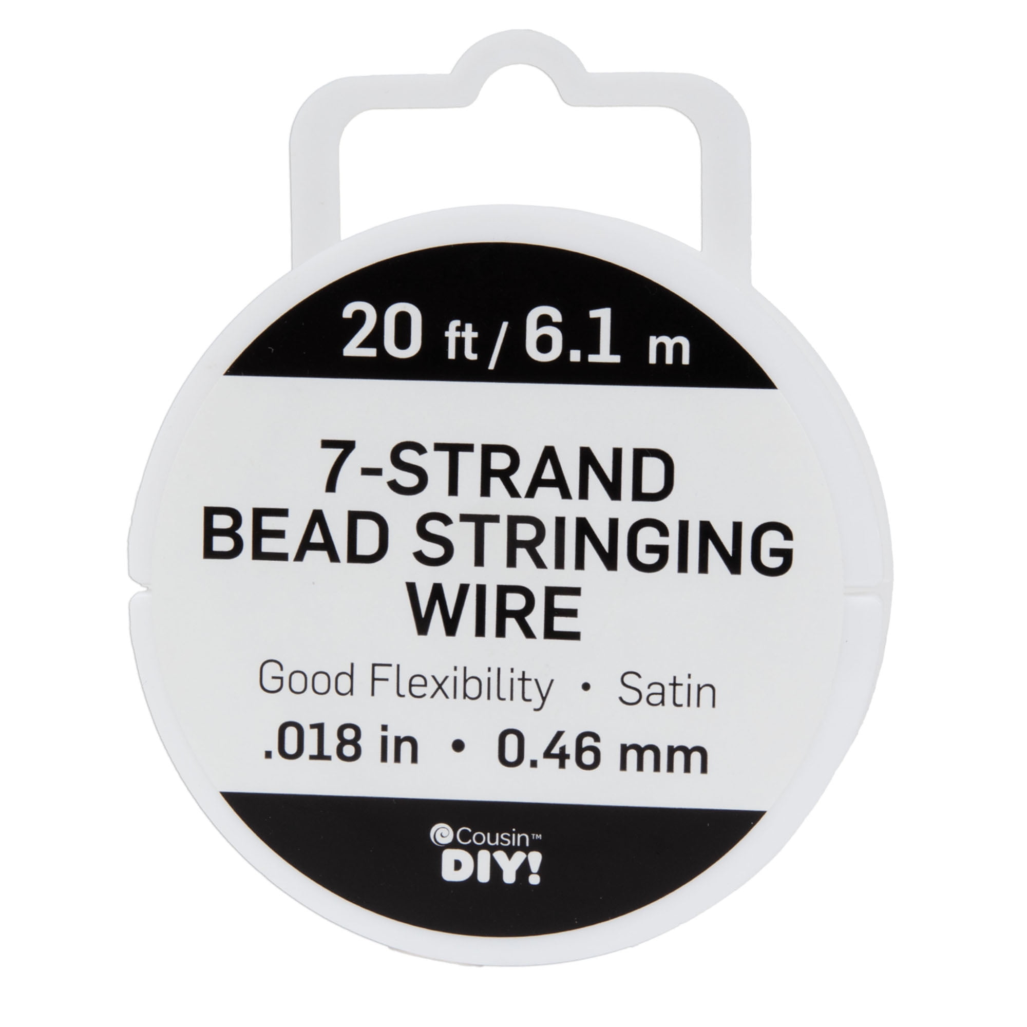 Cousin DIY 7 Strand 0.018 in Stainless Steel Bead Stringing Wire, Satin