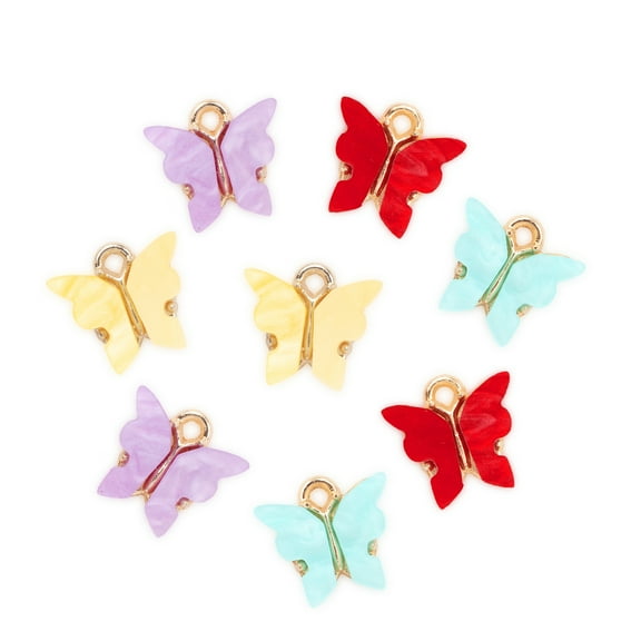 Cousin DIY Acrylic Butterfly Charms, Gold Metal, 8 Piece, Adult-Model 69995713