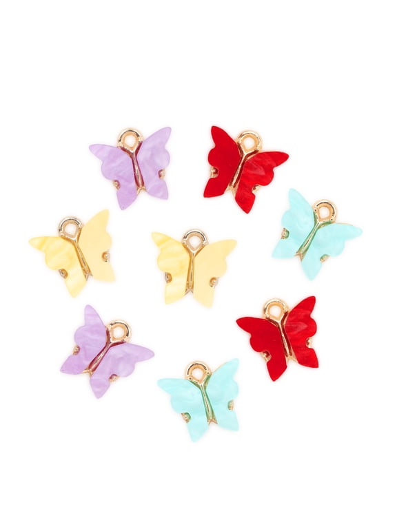 Cousin DIY Acrylic Butterfly Charms, Gold Metal, 8 Piece, Adult-Model 69995713