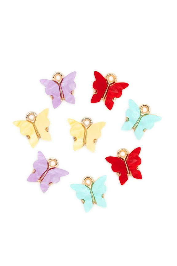 Cousin DIY Acrylic Butterfly Charms, Gold Metal, 8 Piece, Adult-Model 69995713