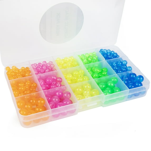 Cousin DIY Acrylic Glow in The Dark Bead Mix with Case, 155g, 400 Piece, Adult, 69995751