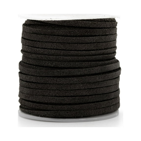 Cousin DIY Black Suede Jewelry and Beading Cord Spool, 75 ft Roll