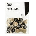 thumbnail image 1 of Cousin DIY Black and Gold Enamel Alphabet Charms, 0.5 in, 26 Piece, Adult, Model 69992751, 1 of 9