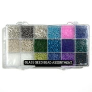 Cousin DIY Blue Toned Glass Seed Bead Bulk Pack, Unisex, Model# 69991234, 10000 Piece