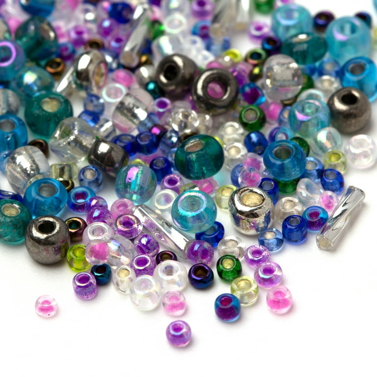 Beads for Jewelry Making Purple Mix Glass Beads Star Round  Craft Variety Beads : Arts, Crafts & Sewing