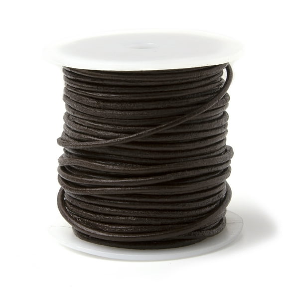 Cousin DIY Brown Leather Jewelry and Beading Cord, 75 ft Roll