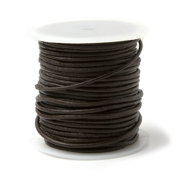 Cousin DIY Brown Leather Jewelry and Beading Cord, 75 ft Roll