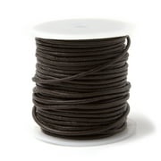 Cousin DIY Brown Leather Jewelry and Beading Cord Spool, 25 yd.
