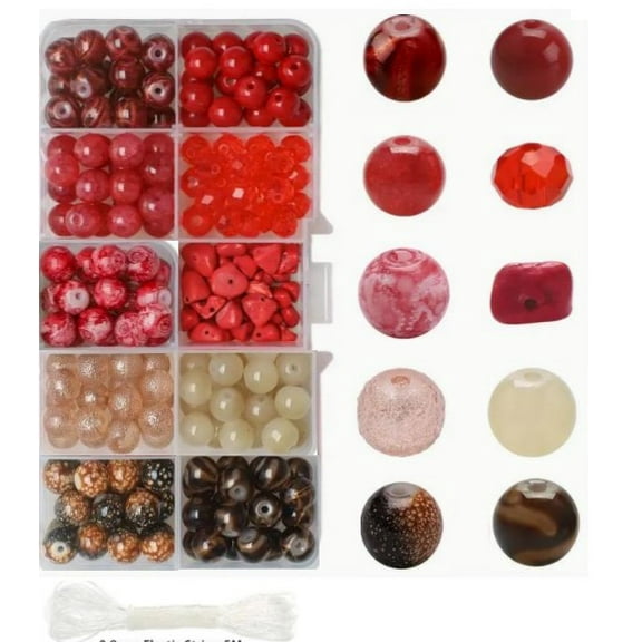 Cousin DIY Burning Red Mosaic DIY Bracelet Kit, 200 Beads, Adult, 69995677