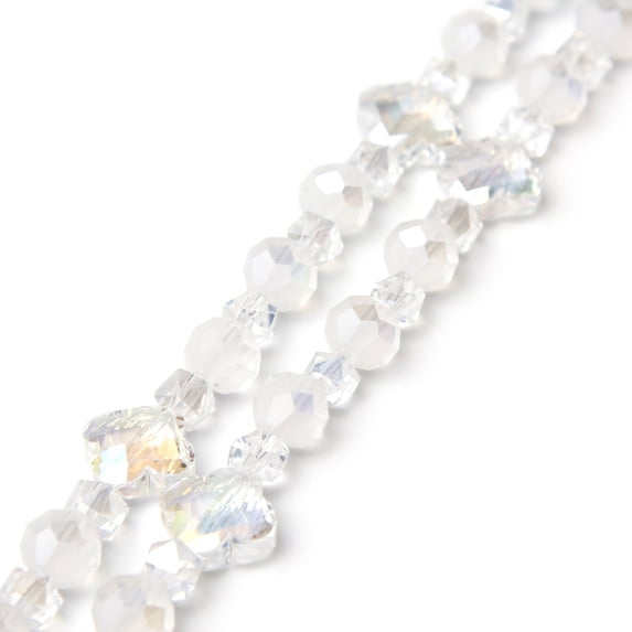 Cousin DIY Clear Clover Bead Strand, 52 Pc, Beads for Jewelry Making and Crafts, Unisex