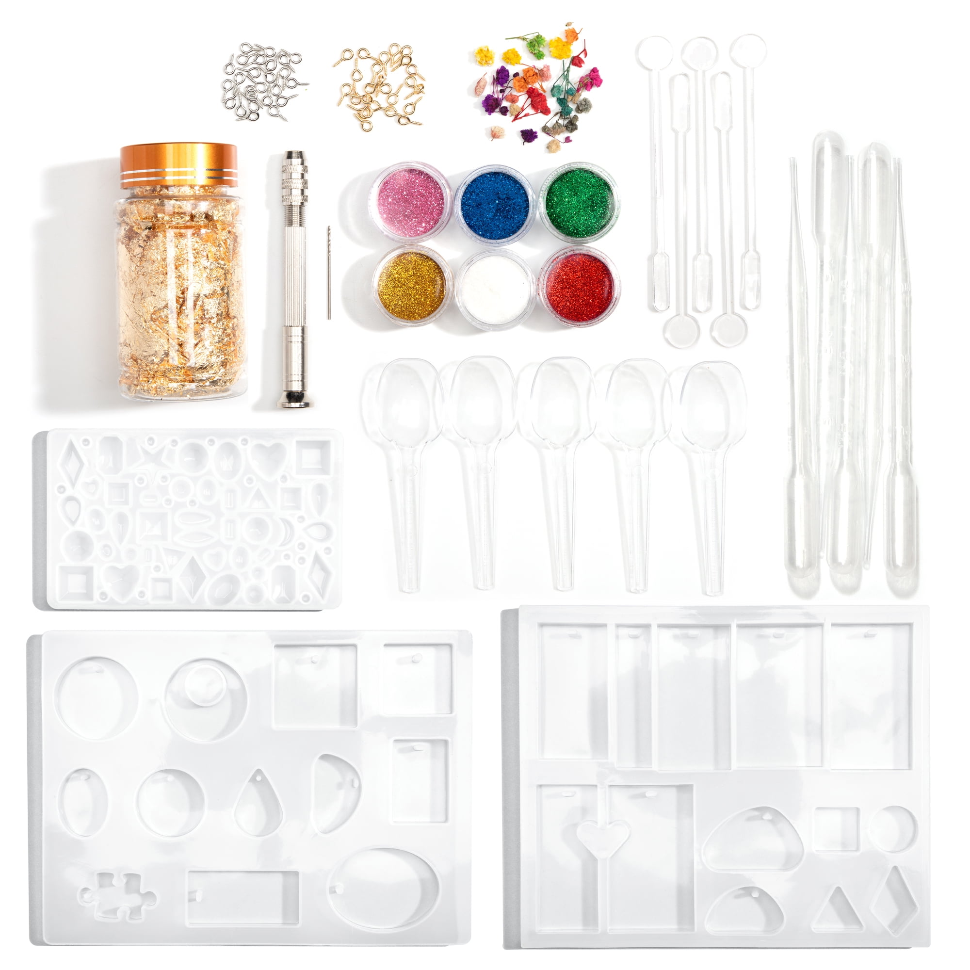 296pcs Silicone Resin Molds Full Kit DIY Casting Alphabet Jewelry