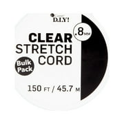 Cousin DIY 0.8mm Clear Stretch Cord   50 Yard Elastic Beading Thread for Bracelets, Necklaces, and Beaded Crafts