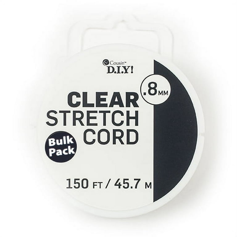 Stretch Magic Cord, Round .8mm (.031 Inch) Thick, 25 Meter Spool, Clear
